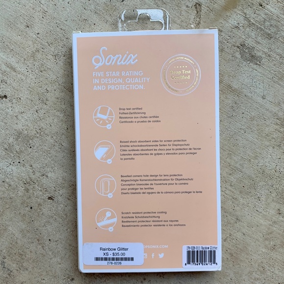 NWT Sonix iPhone Case Rainbow Glitter - X/XS - Picture 5 of 5